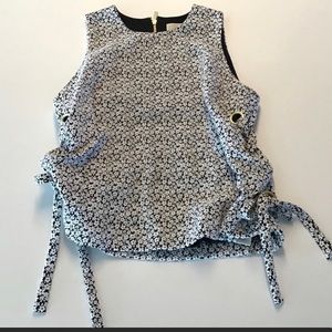 NWT MICHAEL Michael Kors side tie sleeveless top